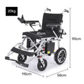NNEMB Power Electric Wheel Chair-Airline Approved-Only Weighs 20kg-18km Range-Remote Control-Headrest-Lithium Batteries-Silver