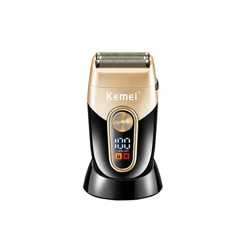 NNEOBA High Quality Electric Shaver Three-Blade Foil Trimmer Razor Gold