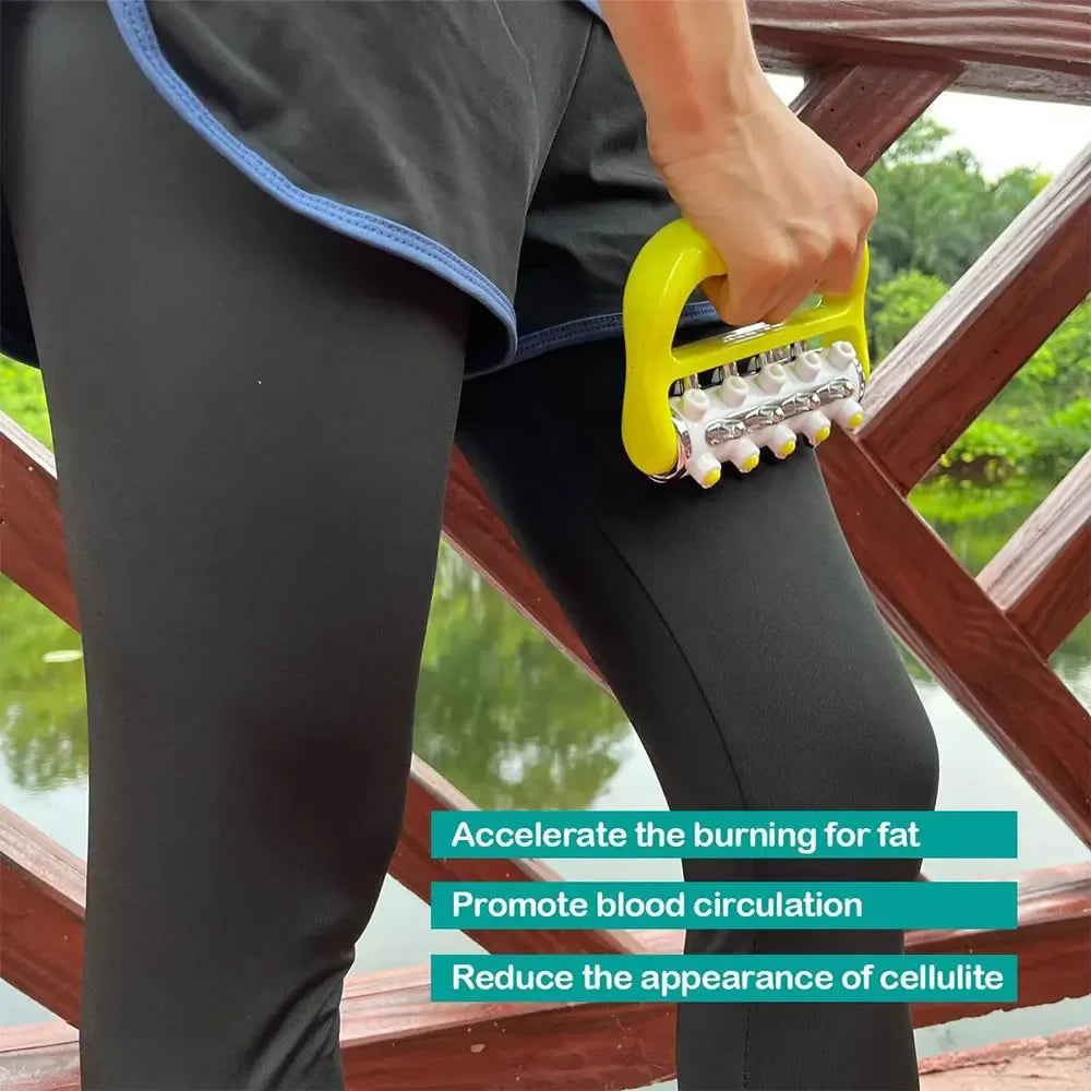 NNEOBA Cellulite Massager Fascia Release Tool Deep Tissue Trigger Point Rolle Yellow